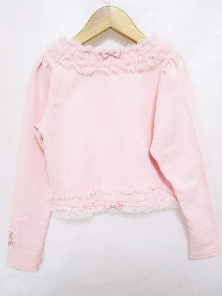 [ including carriage ][ Kids / child ] ShirleyTemple Shirley Temple cardigan 130cm peach color pink cotton cotton . frill girl /n472563