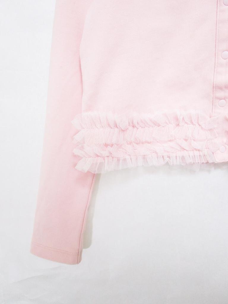 [ including carriage ][ Kids / child ] ShirleyTemple Shirley Temple cardigan 130cm peach color pink cotton cotton . frill girl /n472563