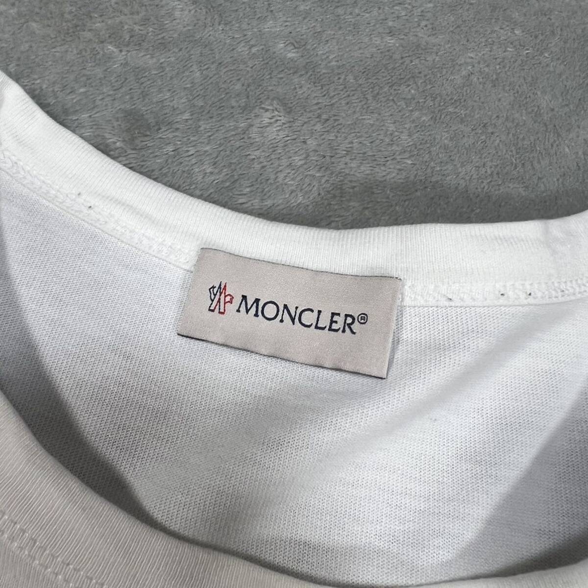 1円 極美品 MONCLER モンクレール マグリア 長袖Tシャツ ロンT ホワイト XLサイズ 7830の画像2