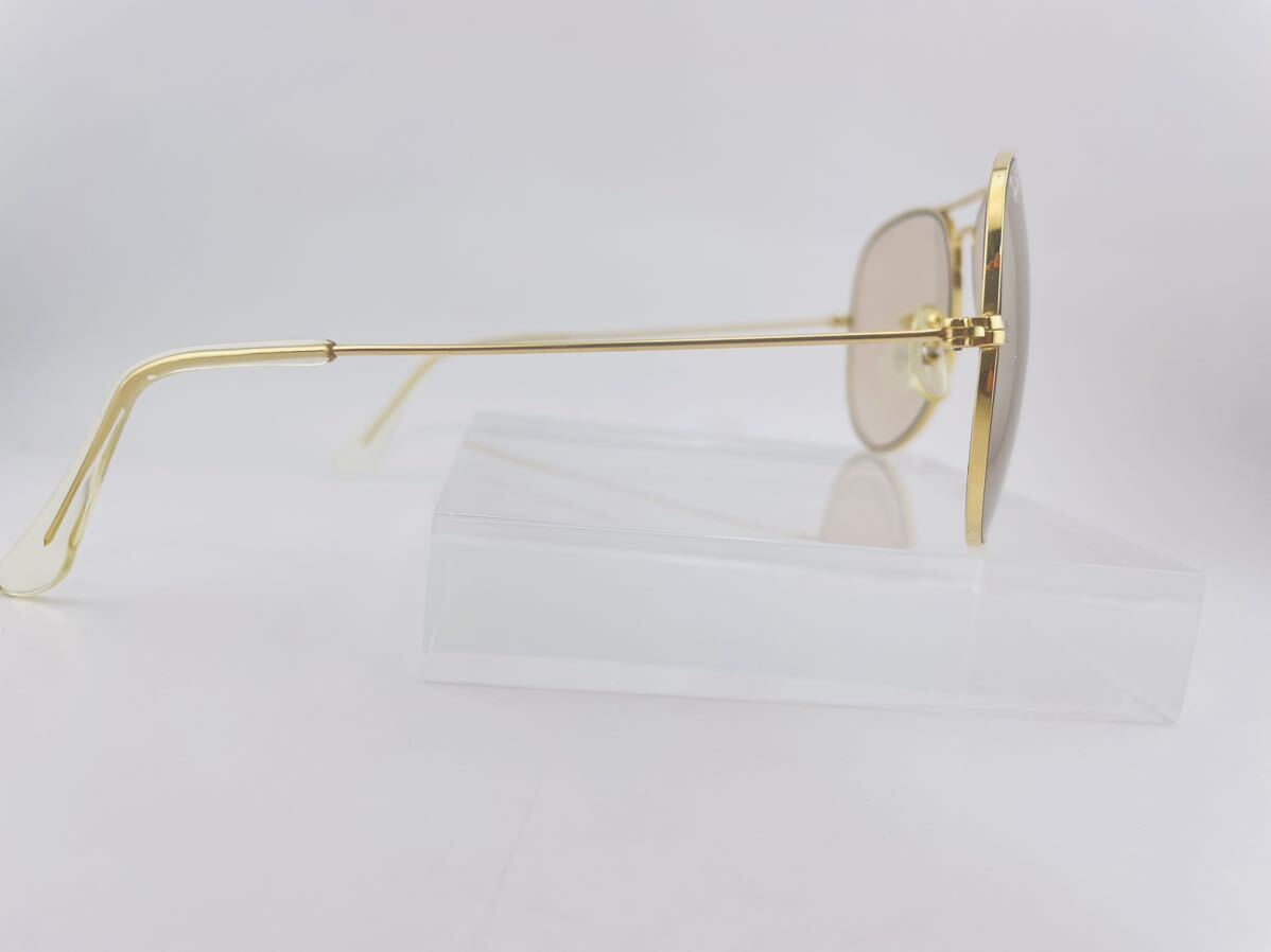 QA43 RayBan авиатор style свет Brown Gold boshu ром производства Vintage солнцезащитные очки B&L RayBan USA
