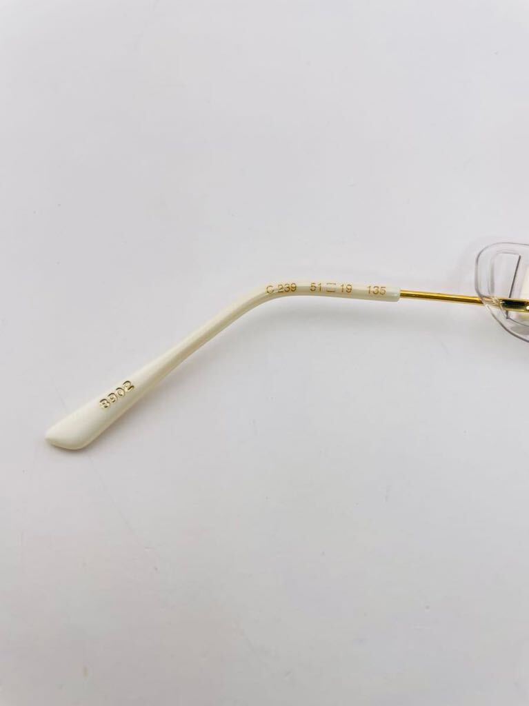 QA55 Cartier (テンプル、鼻パッド)/ SQUISSE フランス製 メガネ フレーム ビンテージ ゴールド色 まとめ チタンシルバー 交換品の画像7