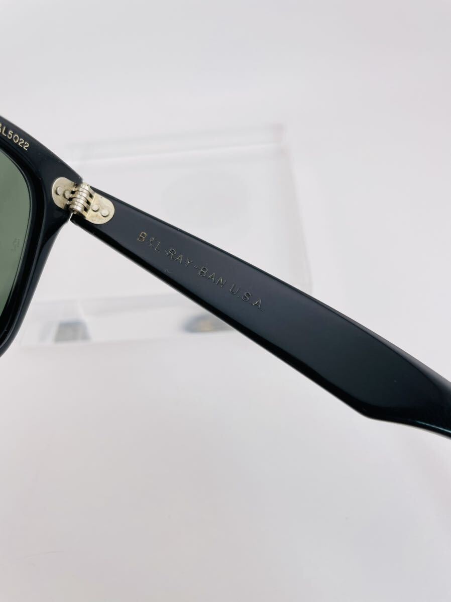 QA03 レイバン WAYFARER 5022 ブラック ボシュロム製 ビンテージ サングラス B&L RayBan USA メガネ G-15の画像4