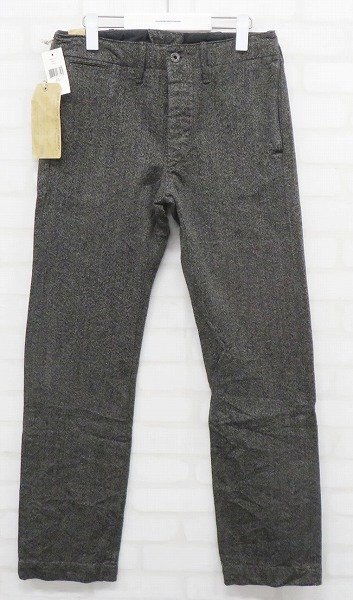 3P6637/未使用品 RRL ブラックシャンブレートラウザーズ ダブルアールエル コバートワークパンツ_画像2