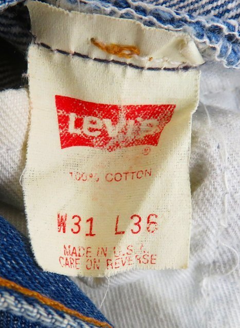 3P6653/リーバイス 501XX カットオフデニムショーツ 米国製 Levi's USA製_画像7