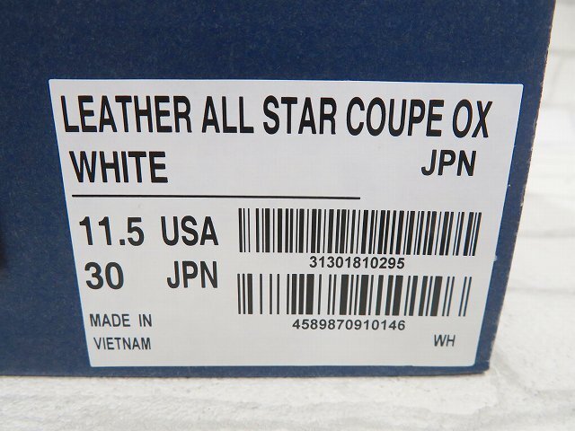 2S9415/CONVERSE LEATHER ALL STAR COUPE OX 31301810 コンバース レザーオールスタークップオックス_画像8