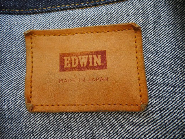8T2054/EDWIN EDS001 14.6oz デニムジャケット 日本製 エドウィン Gジャン_画像4