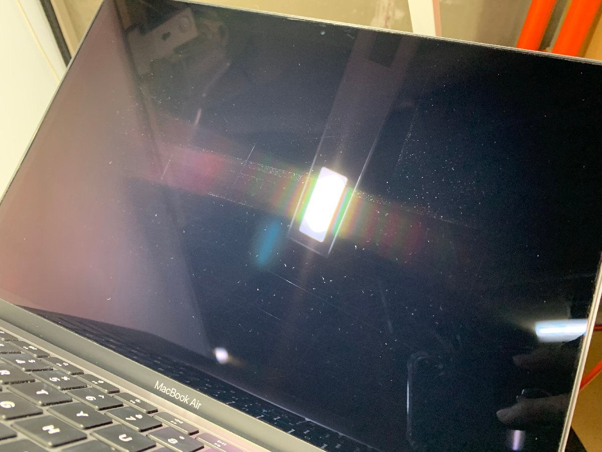 １円スタート！！ Apple MacBook Air A2337 (M1,2020) USキーボード スペースグレイ [Nmc]_キーボード痕、傷