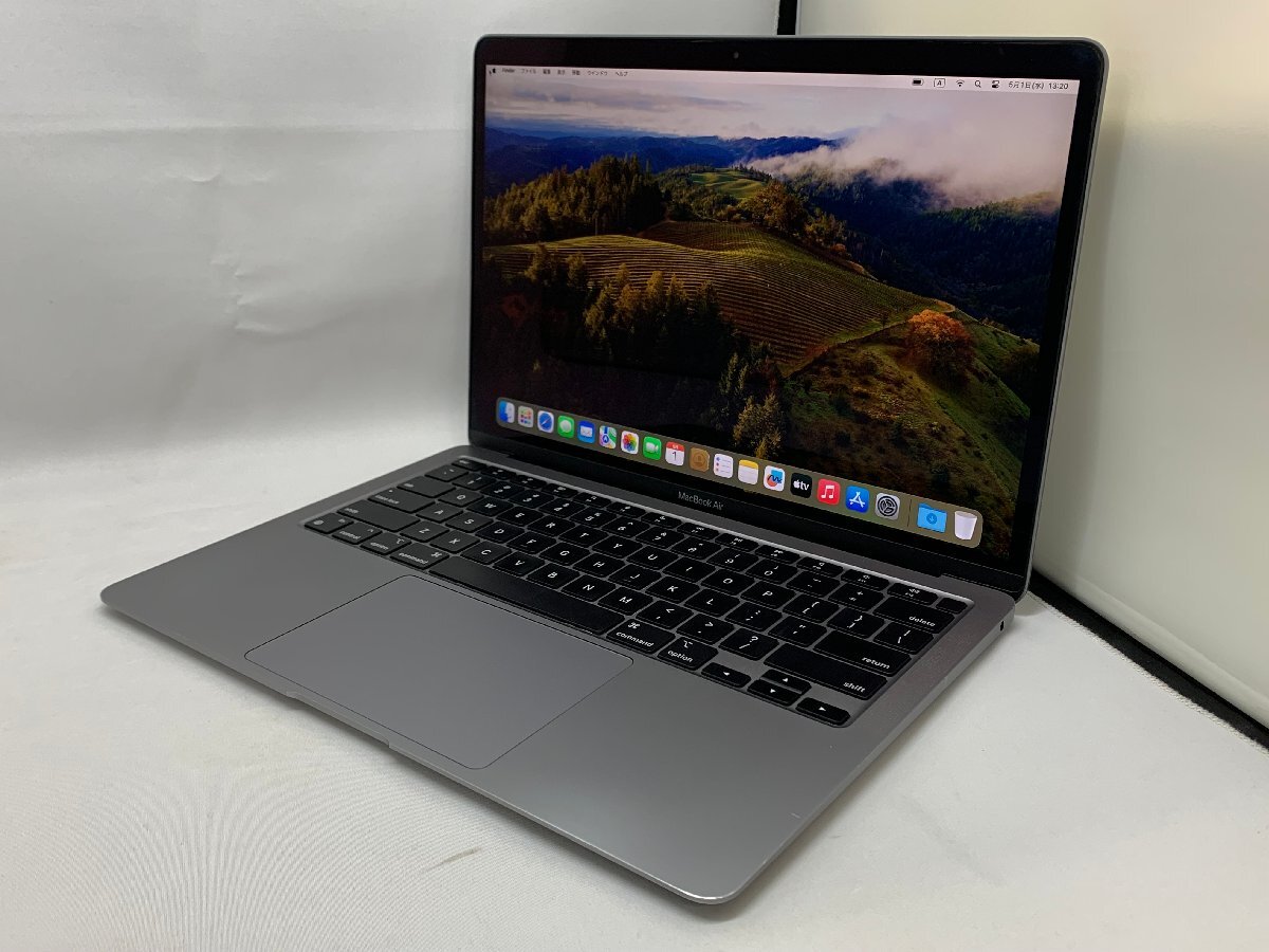 １円スタート！！ Apple MacBook Air A2337 (M1,2020) USキーボード スペースグレイ [Nmc]_画像1