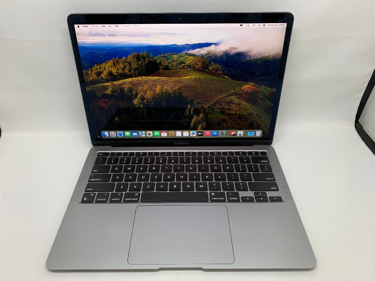 １円スタート！！ Apple MacBook Air A2337 (M1,2020) USキーボード スペースグレイ [Nmc]_画像2