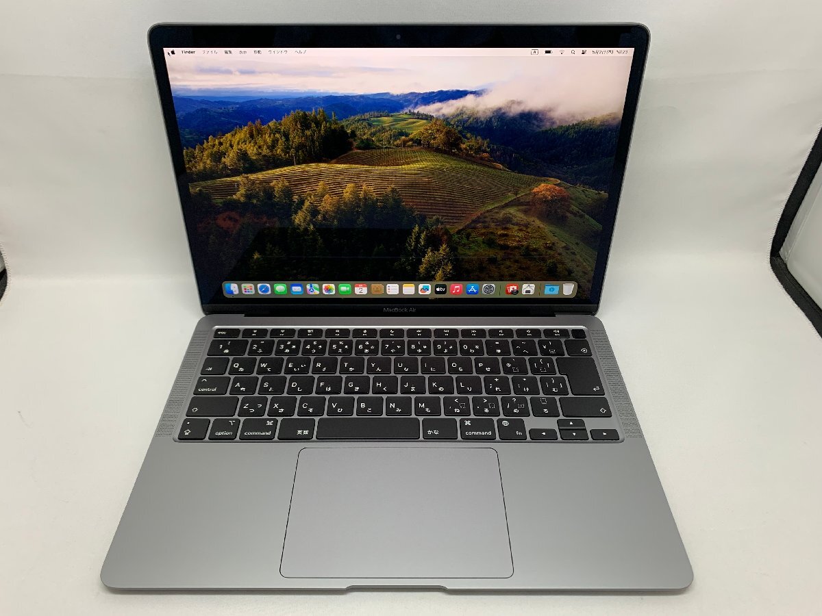 １円スタート！！ Apple MacBook Air A2337 (M1,2020) スペースグレイ [Nmc]_画像2