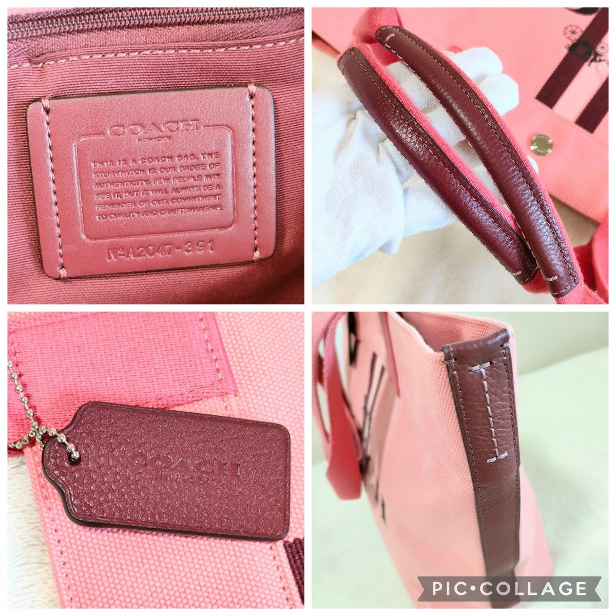 コーチ COACH トートバッグ ボストンバック エコバッグ ピンク コーチ COACH トートバッグ ボストンバック エコバッグ ピンク
