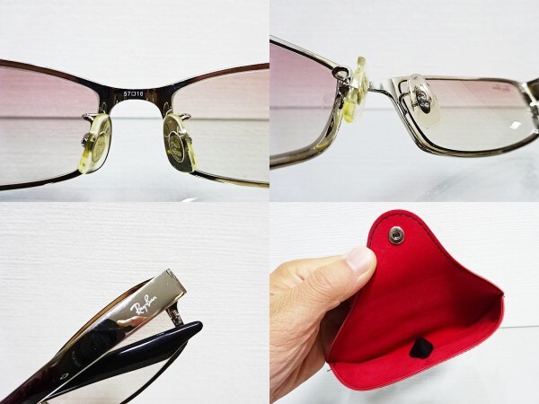  снят с производства стандартный превосходный товар RayBan розовый градация RB3326 003/58 57.16 140 серебряный RayBan маленький длина 4 угол квадратное солнцезащитные очки очки очки 