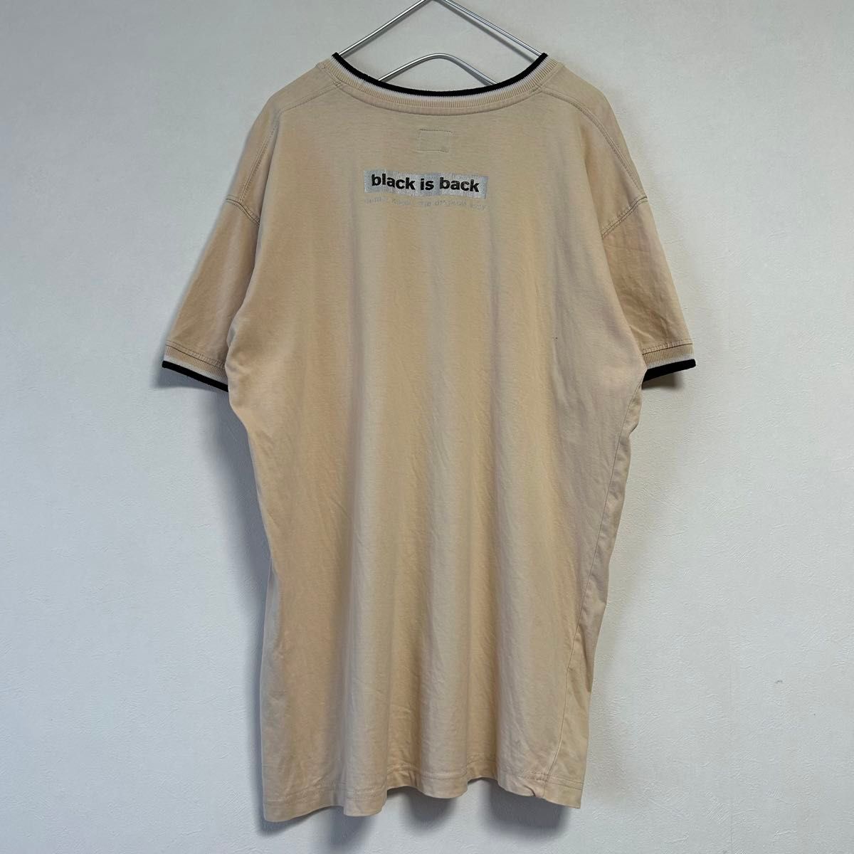 古着 90s calvin klein jeans リンガーＴシャツ ベージュ