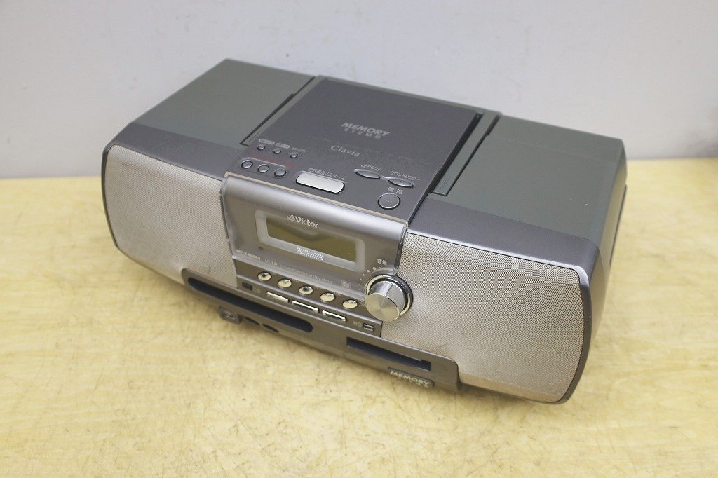 6171B24 Vivtor 日本ビクター CD-MDポータブルシステム RD-M2-H Clavia クラビア CD MDプレーヤー ラジオ ラジカセ オーディオ_画像2