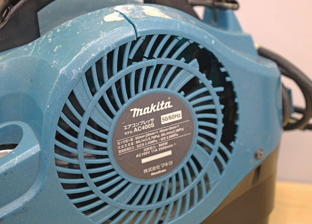 3182B23 makita マキタ 内装エアコンプレッサー AC400S 小型 建築 大工 建設_画像6