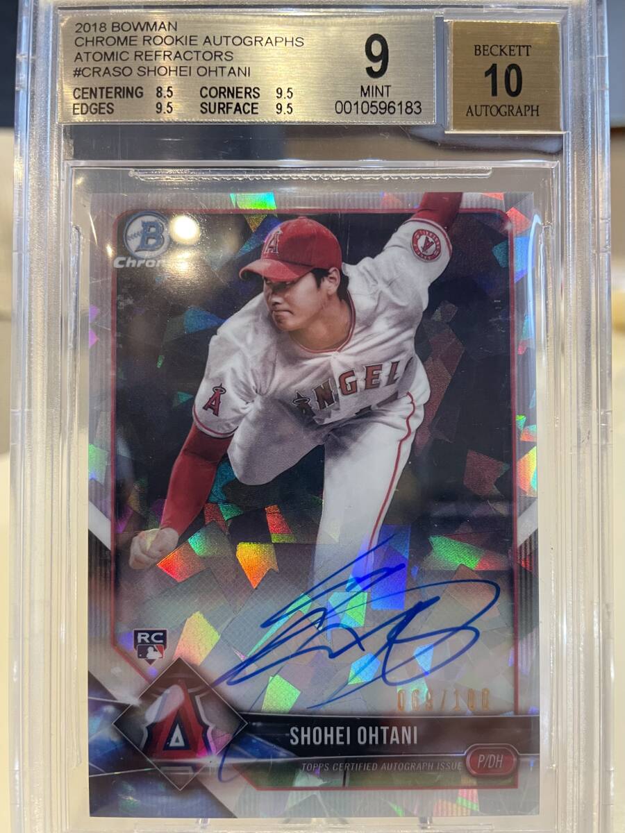 大谷翔平　2018 Bowman Chrome RC Autograph 'Atomic Refractor' 直筆サイン入り　世界限定100枚　Shohei Ohtani ラストチャンス_画像1