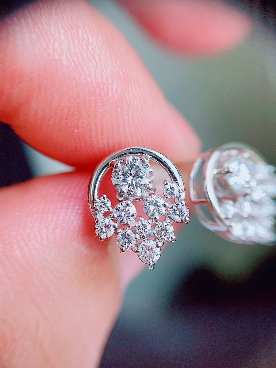 ★0.623ct0.60ct★一粒ダイヤモンドプラチナスタッドピアスイヤリング