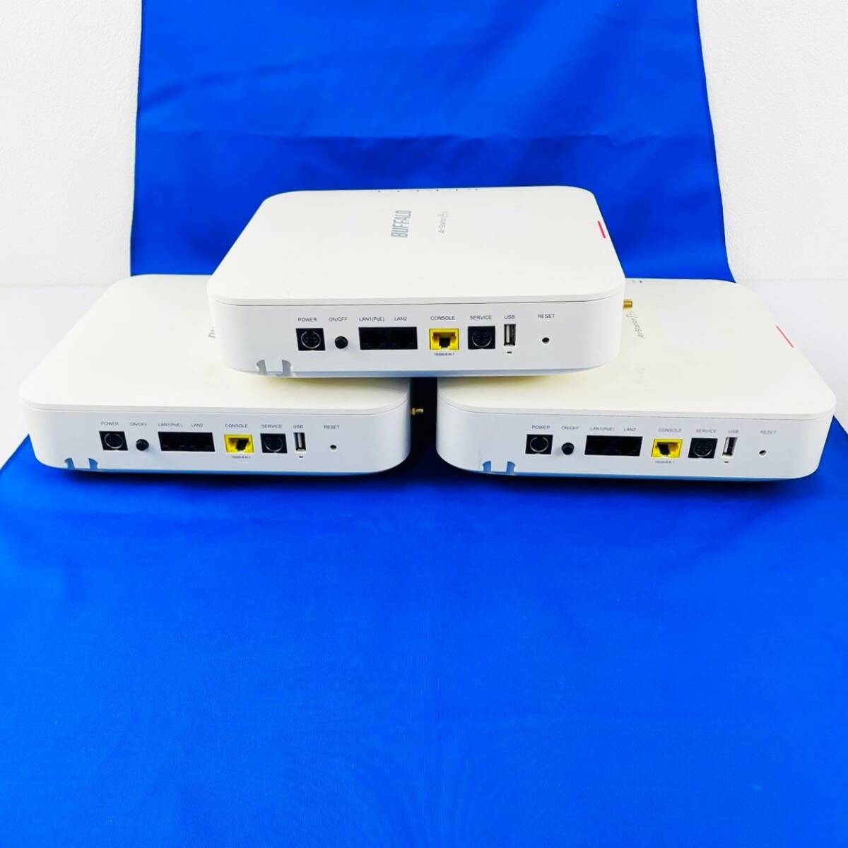 ＊12【通電OK／3台セット】 BUFFALO WAPM-1750D AirStation Pro ホワイト 白 無線LAN アクセスポイント AP 管理機能 バッファロー 通信機器_画像3