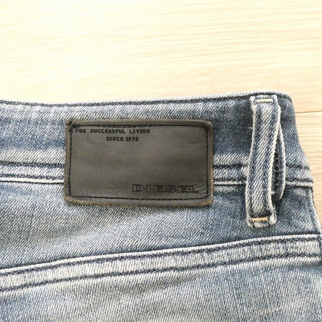 DIESEL SLEENKER SLIM SKINNY WASH 0835L STRETCH ディーゼル ストレッチ スリム スキニー デニム ダメージ加工 ロールアップ W29L32_画像6