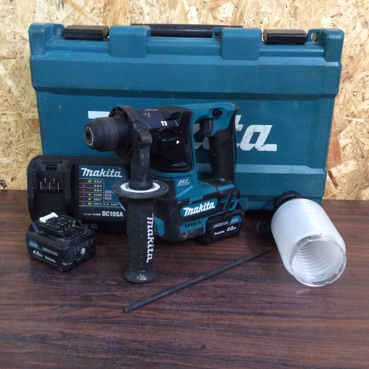 【RH-9186】中古品 makita マキタ 10.8v 16mm 充電式ハンマドリル HR166DSMX 充電器 バッテリー2個セット_画像1