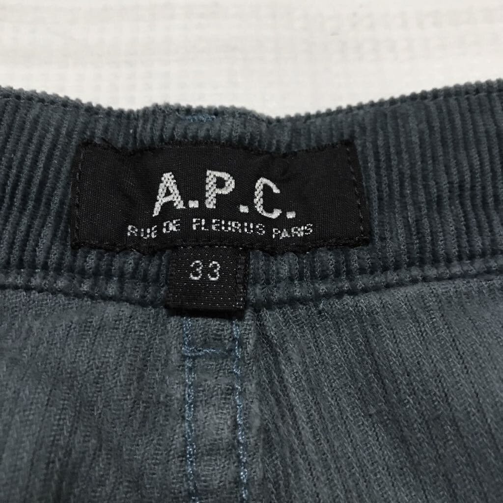 A.P.C./Corduroy 5P Straight Pants/33/Navy/Cotton100%/アーペーセー/コーデュロイ5Pストレートパンツ/ネイビー
