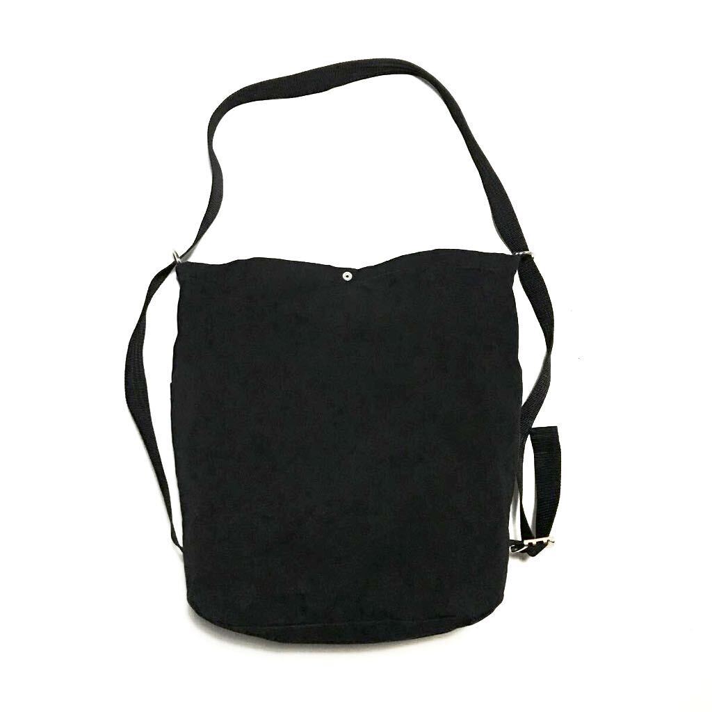 DANTON/3WAY COTTON CANVAS BAG/Shoulder Backpack/Black/ダントン/コットンキャンバスバッグ/ショルダーリュックサック/ブラック/トート_画像2