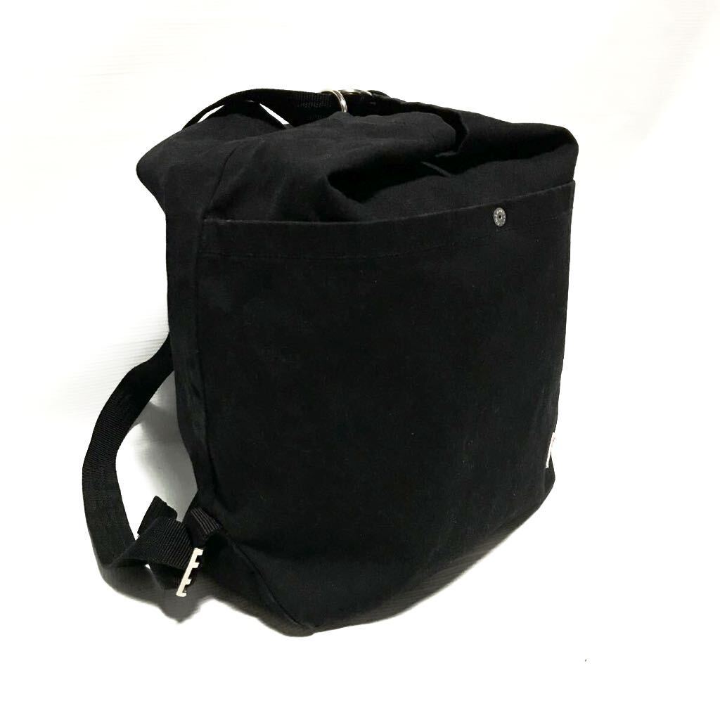 DANTON/3WAY COTTON CANVAS BAG/Shoulder Backpack/Black/ダントン/コットンキャンバスバッグ/ショルダーリュックサック/ブラック/トート_画像3