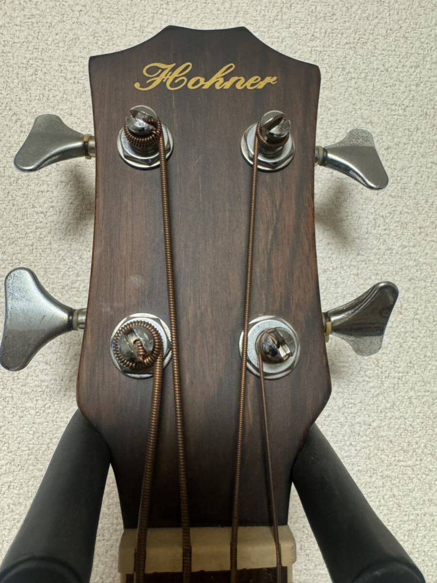 【個人輸入 美品】 HOHNER HAB-40N acoustic bass ホーナー プリアンプ付エレアコ フルアコ 1997年購入 ほぼ未使用 ケース付 代行業者OK_画像2