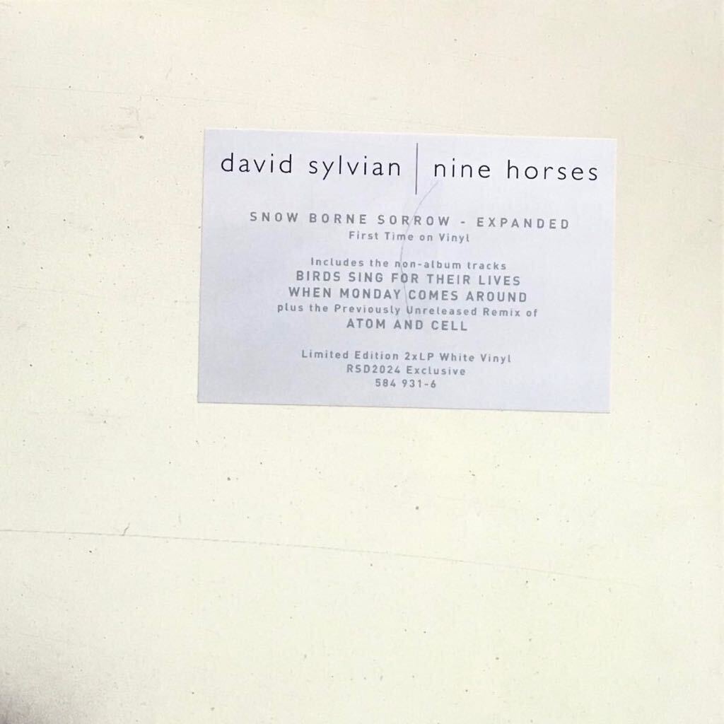 新品未開封2LP/David Sylvian Nine Horses Snow Borne Sorrow アナログ盤 レコード 限定盤 Steve Jansen Japan_画像2