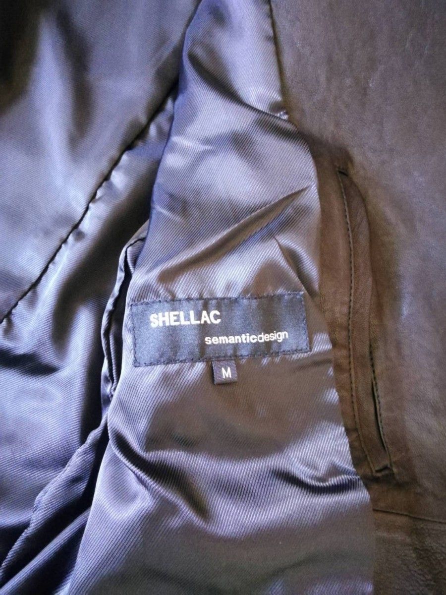 semantic design SHELLAC ライダース ジャケット レザー semantic design SHELLAC ライダース ジャケット レザー
