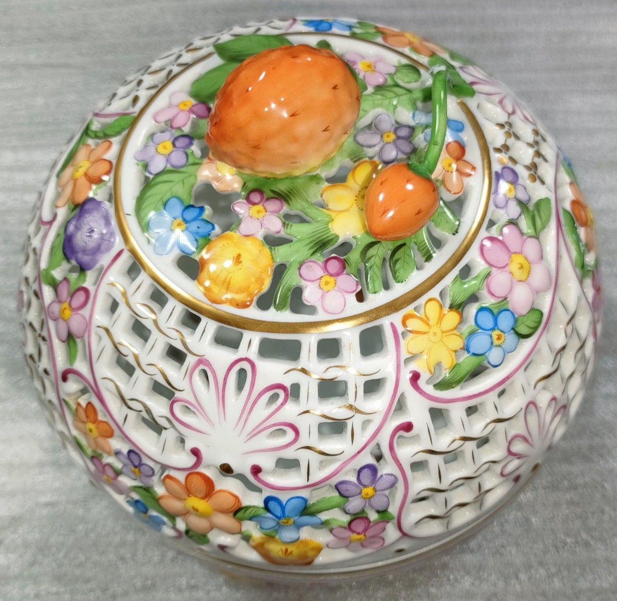 ヘレンド ボンボニエール ボンボン入れ HEREND 花柄 ヘレンド ボンボニエール ボンボン入れ HEREND 花柄