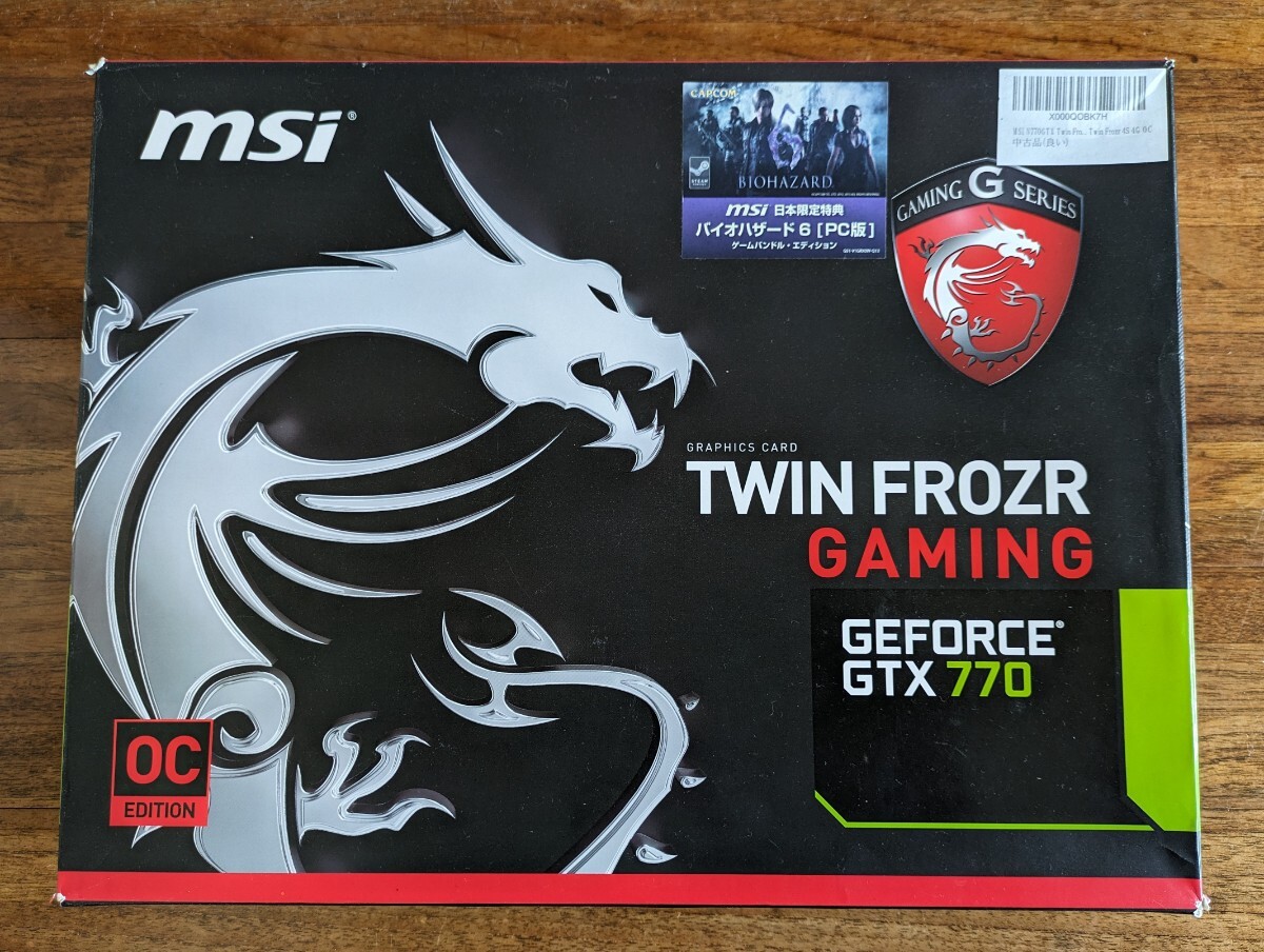 MSI 社製 NVIDIA GeForce GTX770 搭載ビデオカード オーバークロック 中古品 動作未確認◆GRAPHICS CARD TWIN FROZR GAMING_画像1