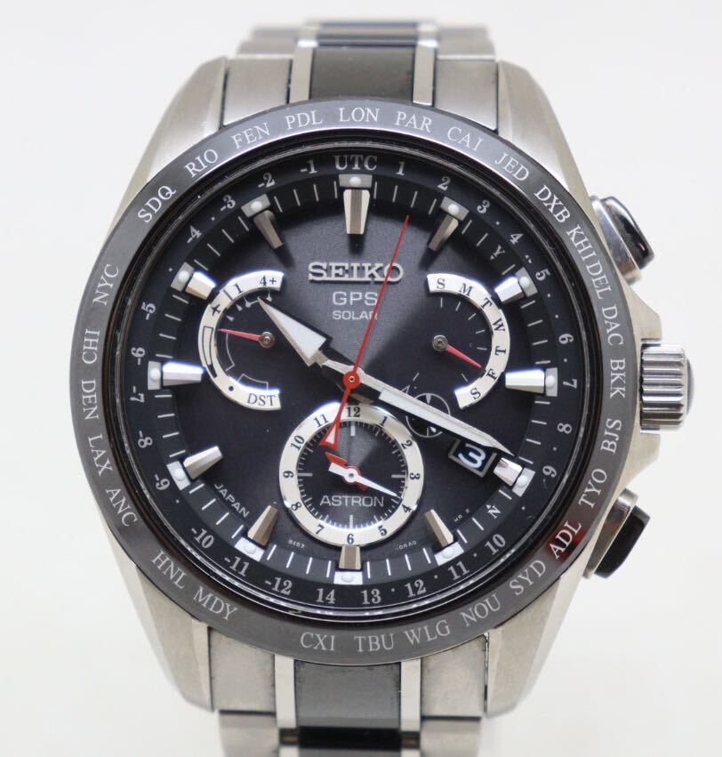 セイコー/SEIKO/アストロン/ASTRON/8X53-0AB0/チタン×セラミック/メンズ/電波ソーラー/黒文字盤_画像1