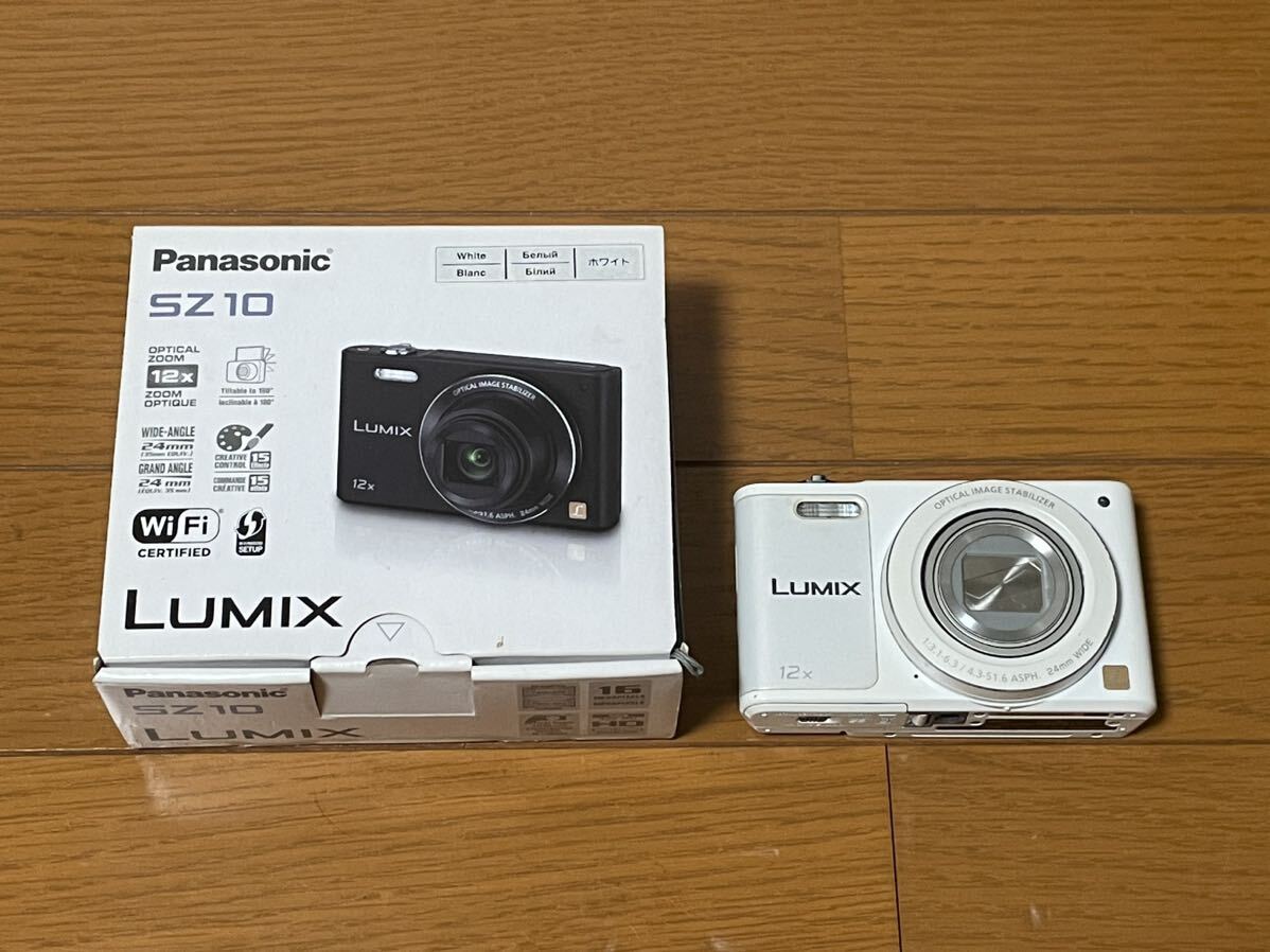 Panasonic LUMIX DMC-SZ10-W コンパクトデジタルカメラ 動作品_画像1