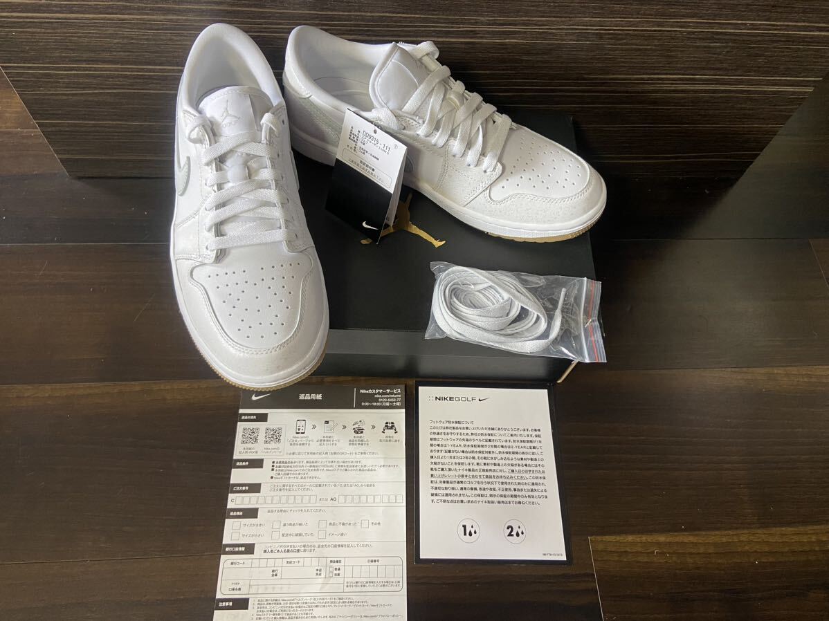 AIR JORDAN 1 LOW G WHITE GUM （ホワイト/ガムミディアムブラウン/ピュアプラチナム）　ジョーダン1 ゴルフ_画像1