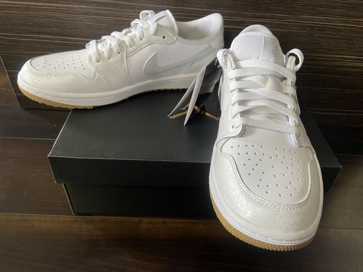 AIR JORDAN 1 LOW G WHITE GUM （ホワイト/ガムミディアムブラウン/ピュアプラチナム）　ジョーダン1 ゴルフ_画像2