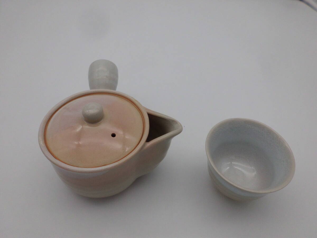 8041■■　新品！萩焼（椿秀窯）急須付き（茶器）セット（日本製）■■_画像4