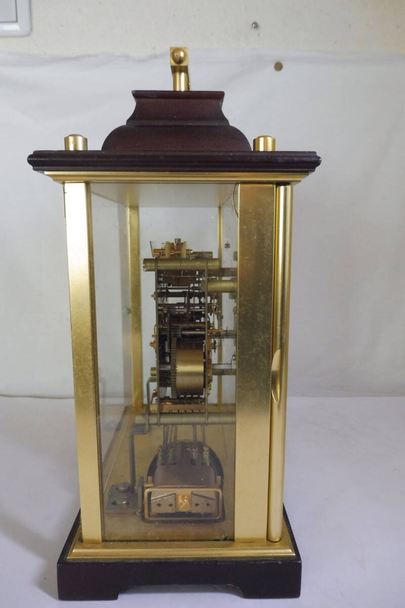 ♪♪　ドイツ製　スケルトン　ユンハンス　ウエストミンスター　８日巻き　テンプ式 　置時計　可動品　♪♪_画像4