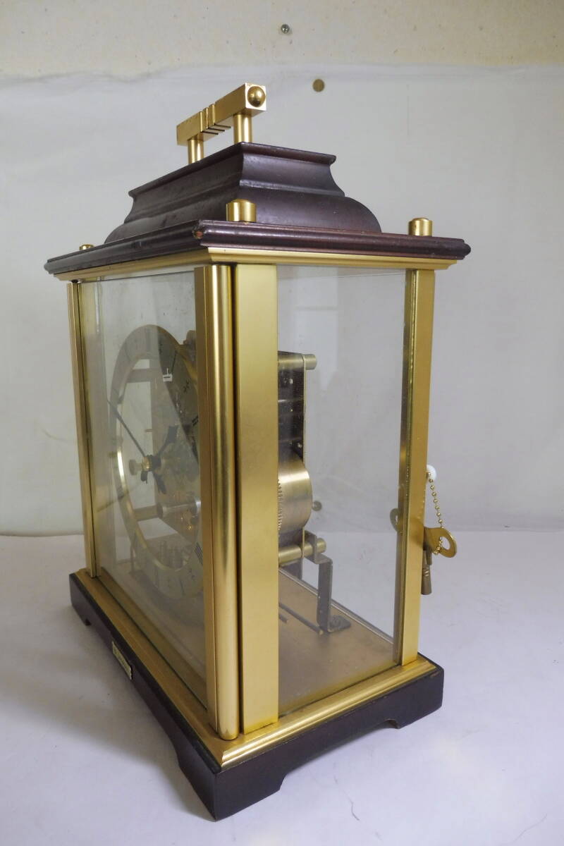 ♪♪　ドイツ製　スケルトン　ユンハンス　ウエストミンスター　８日巻き　テンプ式 　置時計　可動品　♪♪_画像2