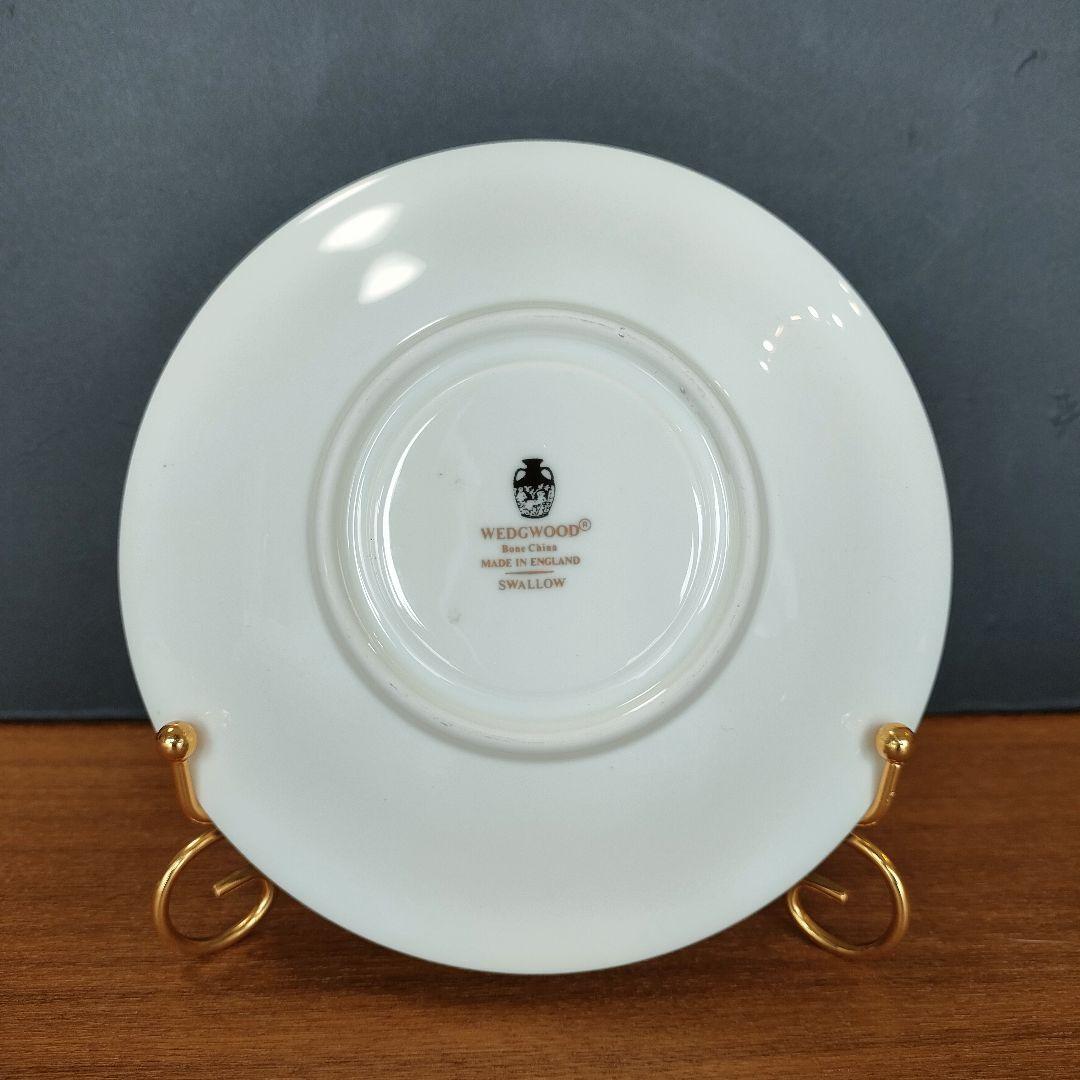 美品 ★ ウェッジウッド WEDGWOOD スワロー カップ＆ソーサー シノズワリデザイン 黒壺 希少品 廃盤品 アンティーク美品 