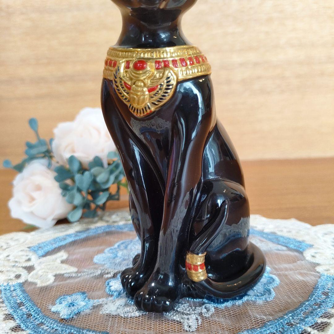 黒猫 レノックス LENOX ジュエリー 「エジプトの女神猫」 陶器 置物 キャット 24K エジプト ねこ 女神 リヤドロ フランクリンミント_画像10