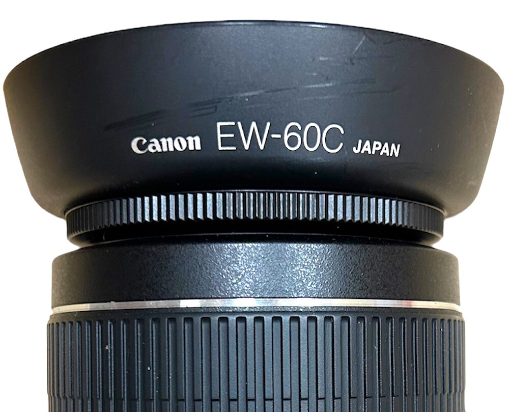 【中古】良品 Canon キャノンレンズ ZOOM EF-S18-55ｍｍ レンズフード EW-60C付き 現物品の画像5