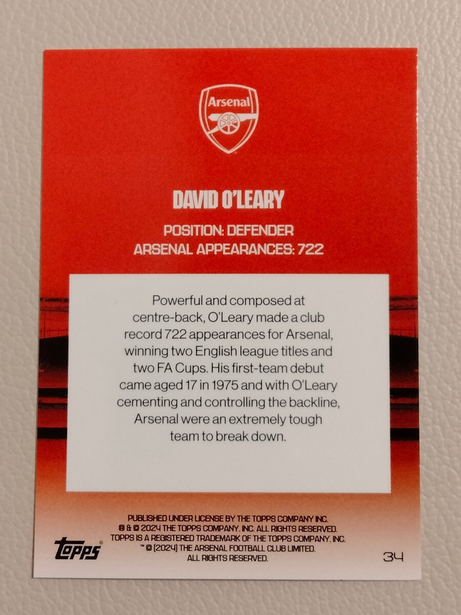 2023-24 TOPPS ARSENAL TEAM SET オレアリー OLEARY アーセナル ICY パラレル インサート NORTH LONDON_画像2