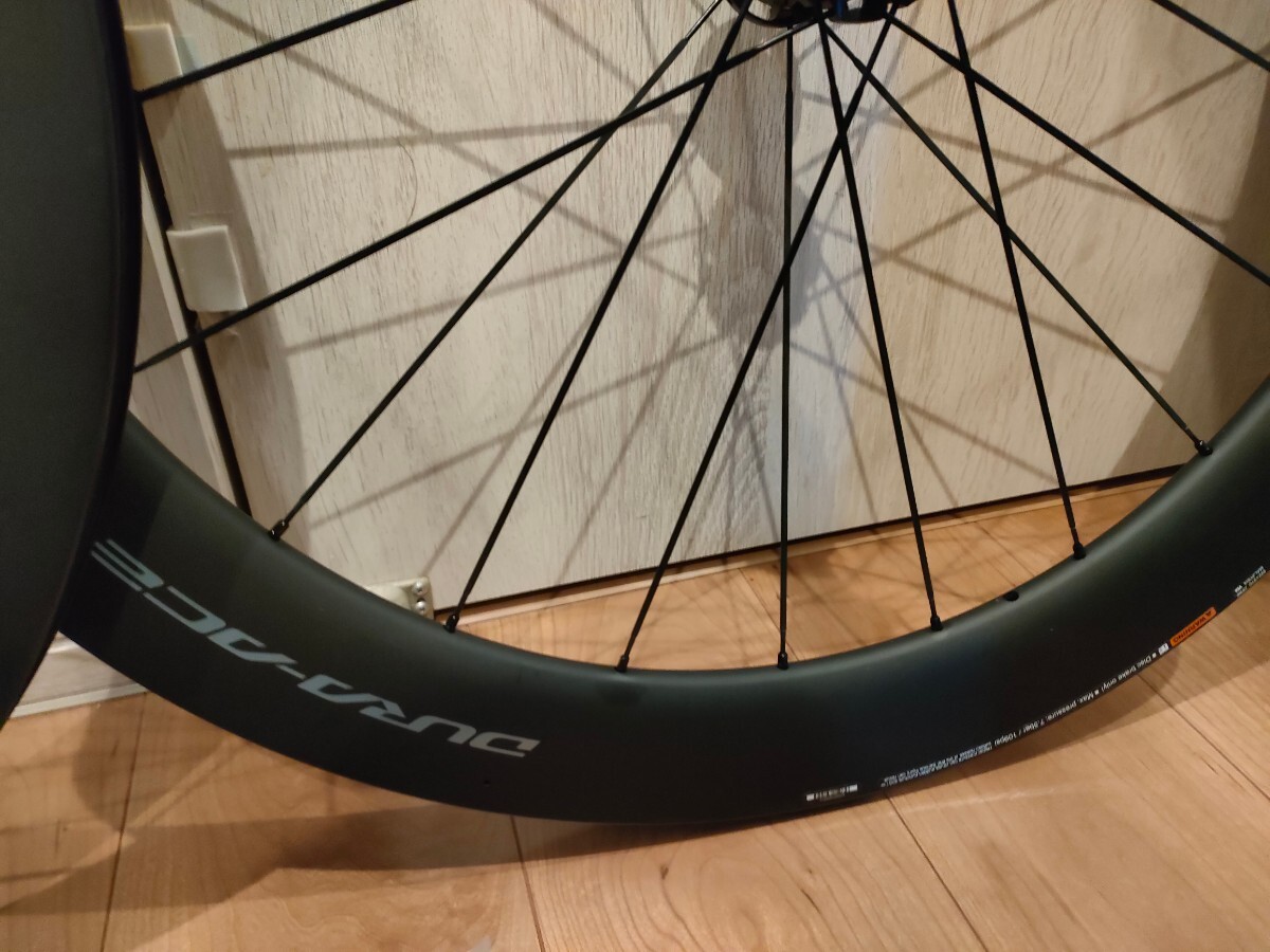 送料無料　使用5回美品　SHIMANO DURA-ACE WH-R9270-C60-HR-TL 前後セット　チューブレス カーボンホイールセット シマノ DISC　ディスク_画像7