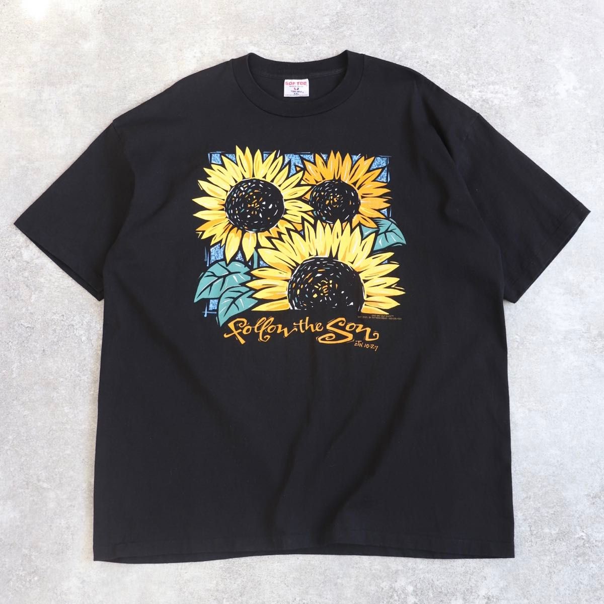 90s ヴィンテージ ひまわり アート sunflower tシャツ
