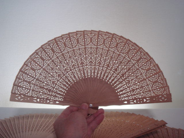  white . fan 14 point China industrial arts ... carving secondhand goods 