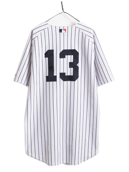 MLB オフィシャル Majestic ヤンキース ベースボール シャツ メンズ XL 程 ユニフォーム ゲームシャツ メジャーリーグ 大リーグ 半袖シャツ_画像6