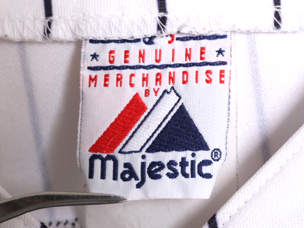 MLB オフィシャル Majestic ヤンキース ベースボール シャツ メンズ XL 程 ユニフォーム ゲームシャツ メジャーリーグ 半袖シャツ 大リーグ_画像6