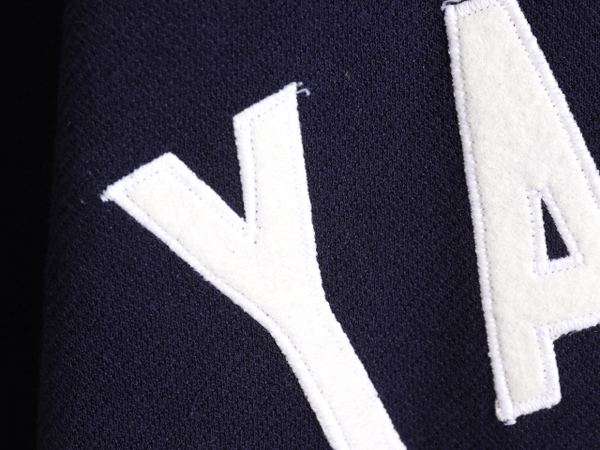MLB オフィシャル Majestic ヤンキース ベースボール シャツ メンズ XL 程/ 古着 ゲームシャツ ユニフォーム メジャーリーグ 半袖シャツ 紺_画像4