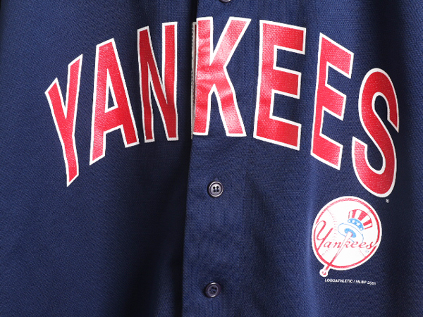 【新発売】今週の市販 ヤンキース アスレチック ロゴ MLB ベースボール メンズ シャツ ユニフォームシャツ